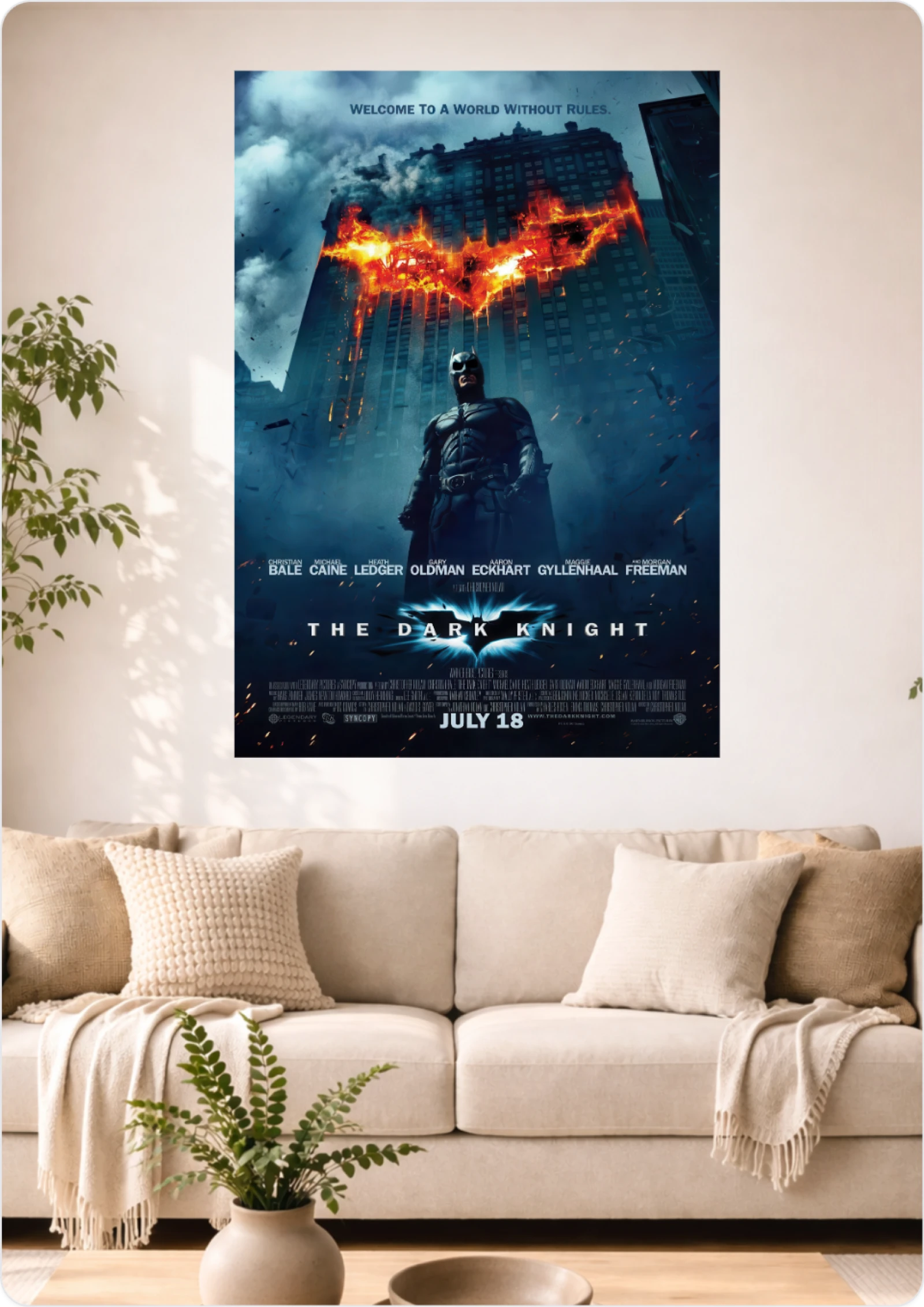 Affiche The Dark Knight – Batman Face au Chaos | Format A3 (29,7 x 42 cm)